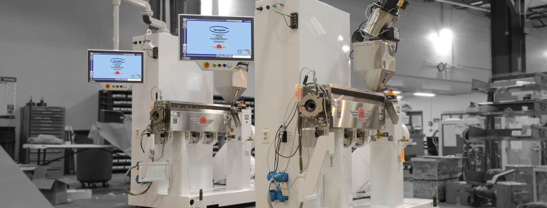 ULTRA MD medical extrusion equipment pictured in medical white with navigator controls