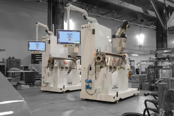 ULTRA MD medical extrusion equipment pictured in medical white with navigator controls