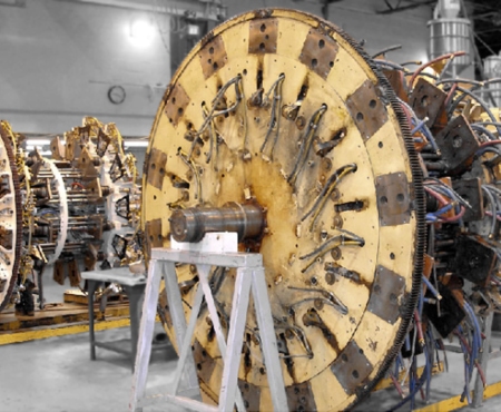 lifecycle management shown with spools that will become rotary blow molders through the course of a project